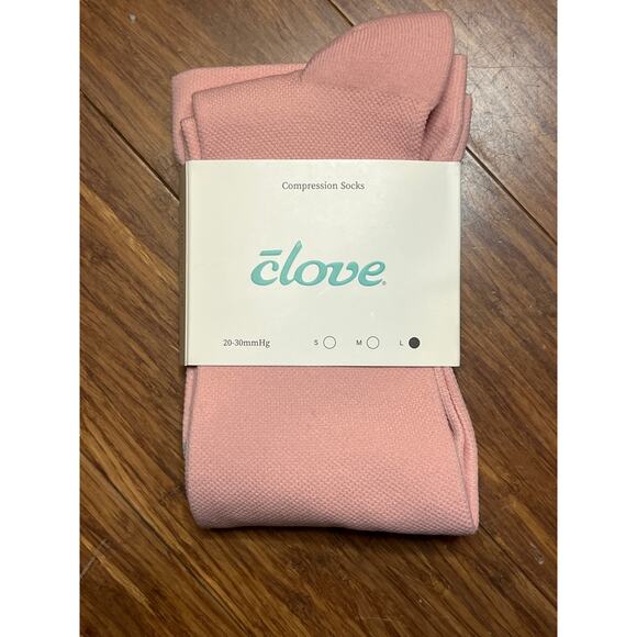 Clove Compression Sock Just Pink Size Large – Nursing, Travel, Recovery - Picture 1 of 3